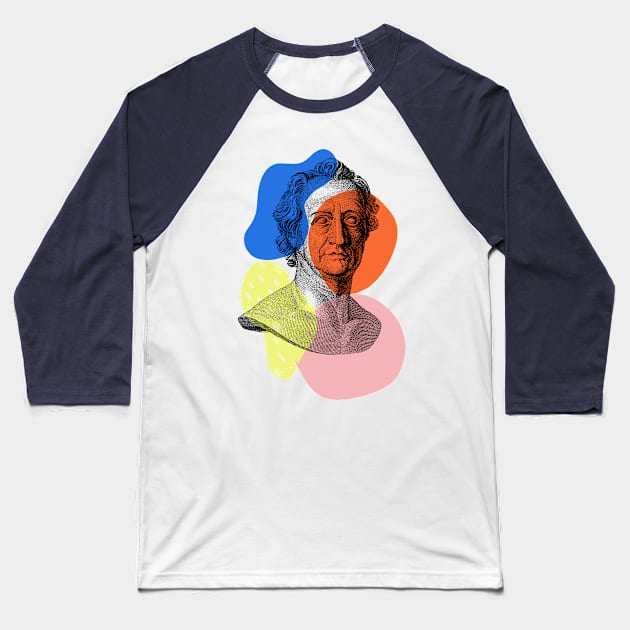 Johann Wolfgang von Goethe Baseball T-Shirt by 45 Creative Club